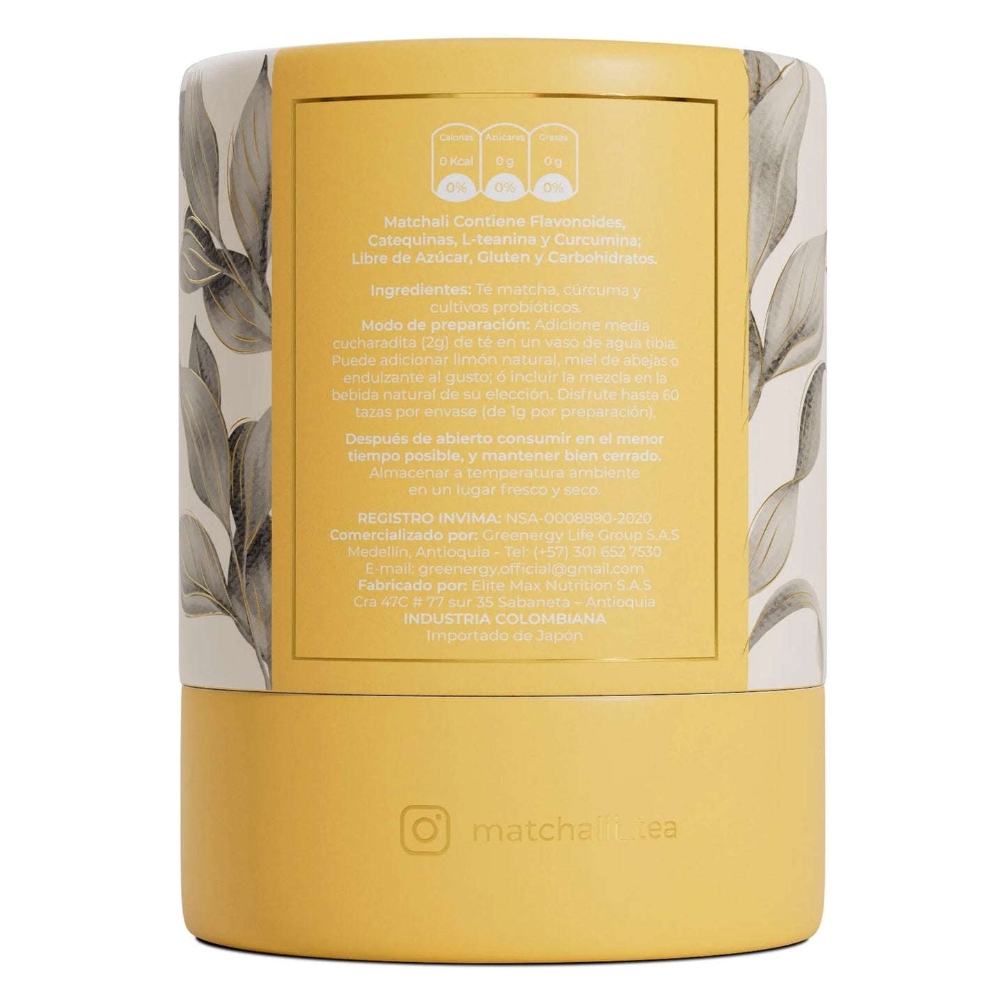 TÉ MATCHA CLÁSICO GRADO CEREMONIAL 100% ORGÁNICO Y SIN TALLOS 60G