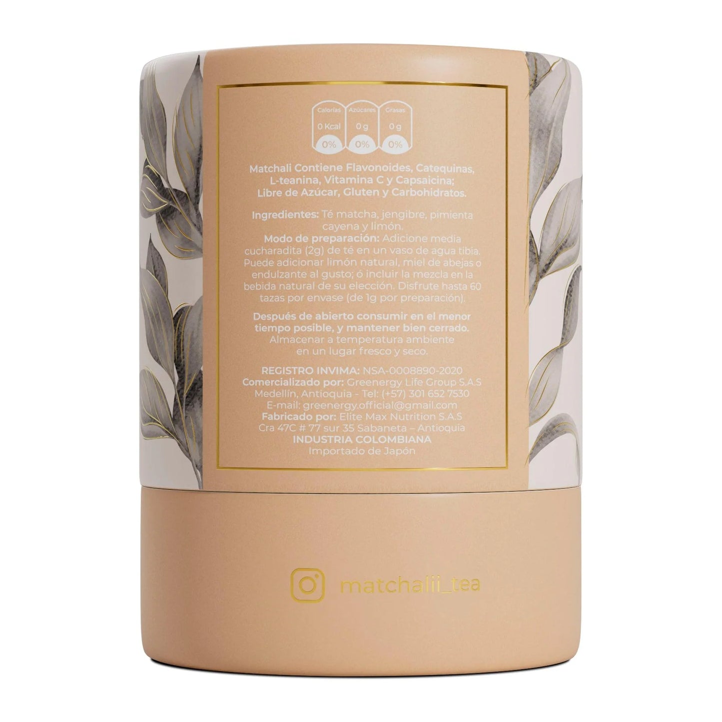TÉ MATCHA CLÁSICO GRADO CEREMONIAL 100% ORGÁNICO Y SIN TALLOS 60G